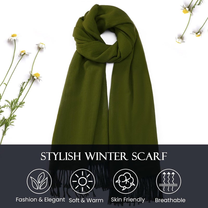 Premillow Scarfs for Women, Winter Scarf, Classic Pashmina Shawls and Wraps, Cashmere Feel Scarfs for Women, Long Scarves - Image 4
